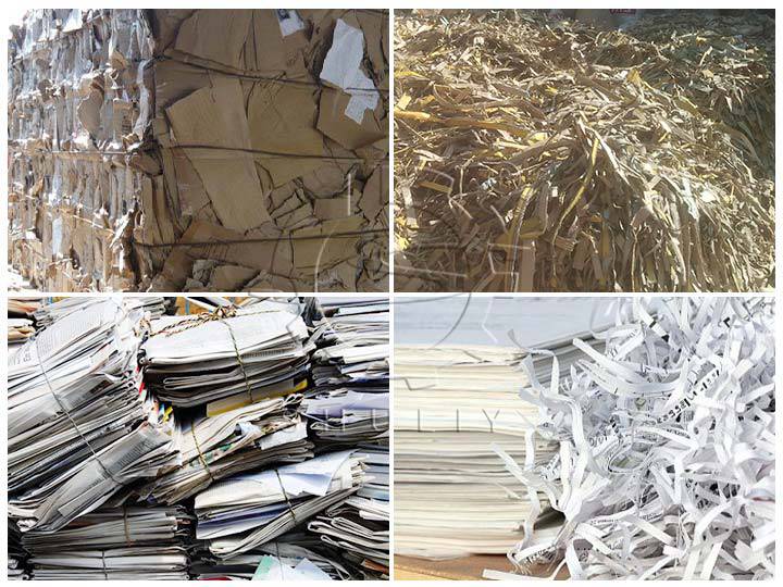 waste paper with different types