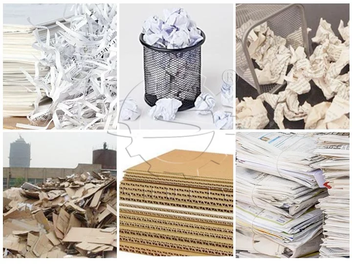 various waste paper as raw materials