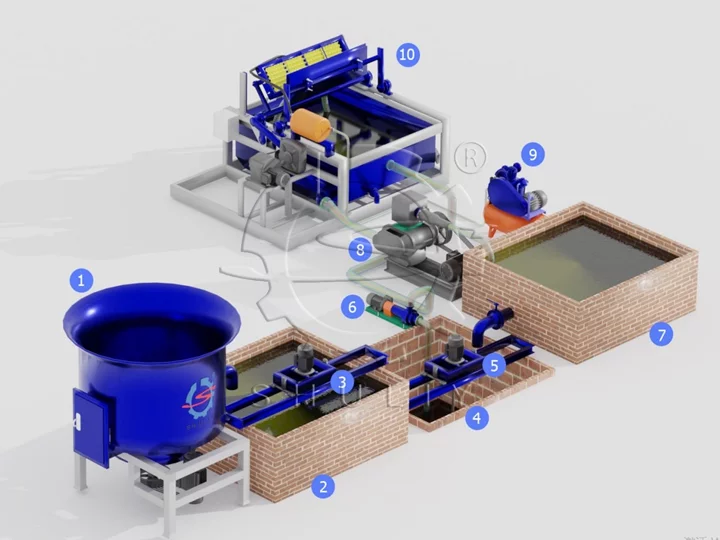 egg tray manufacturing process from waste paper