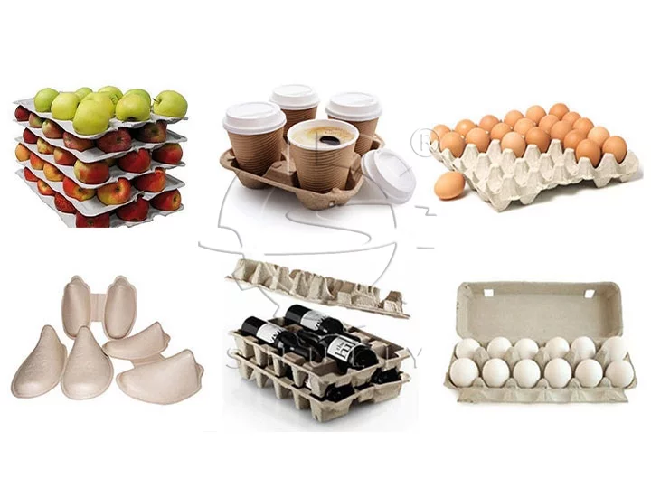 egg trays from production process