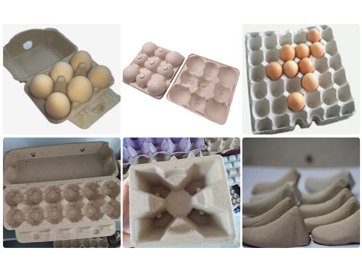 various egg trays